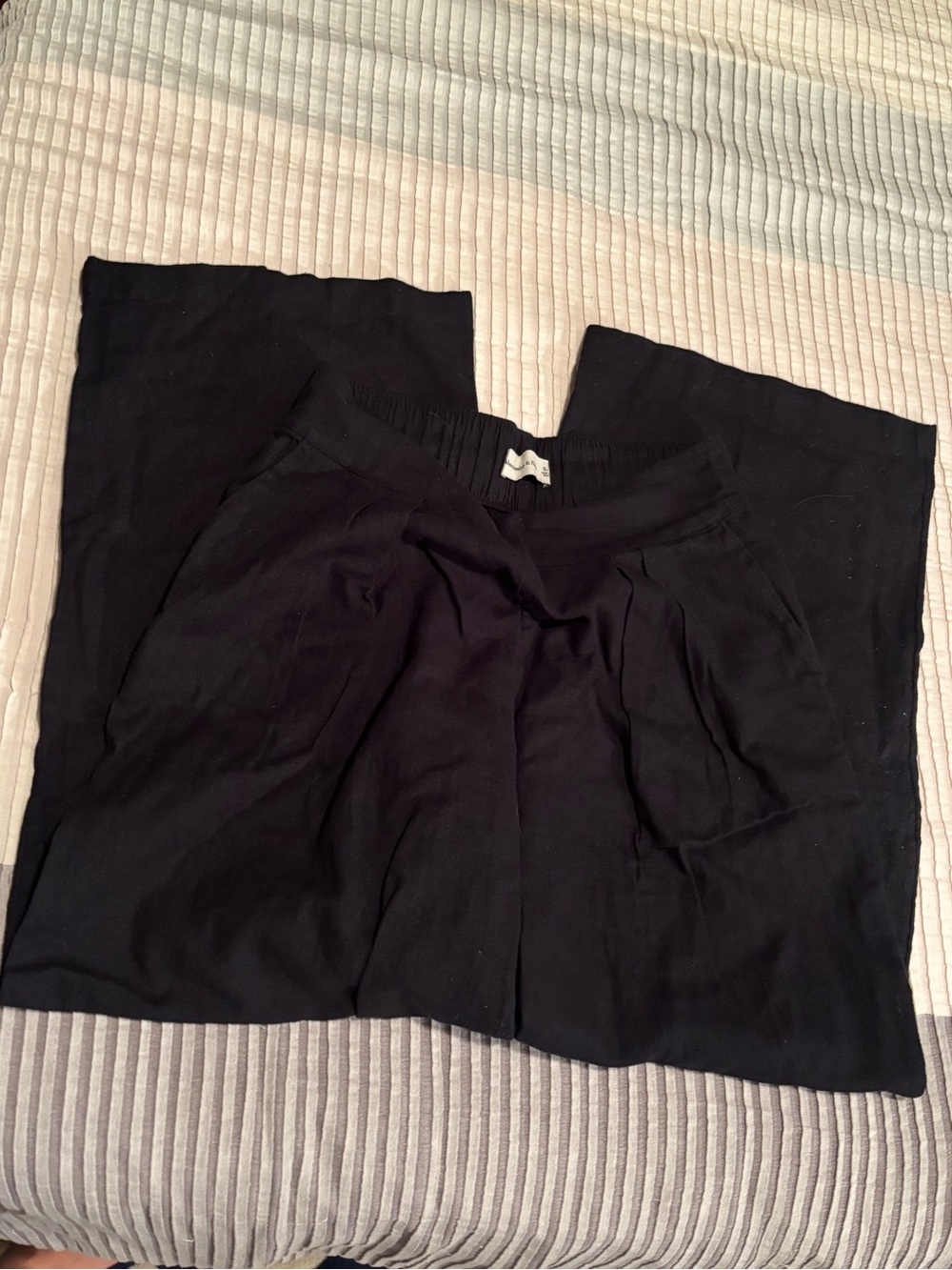 Abercrombie & Fitch wide leg linen blend pants